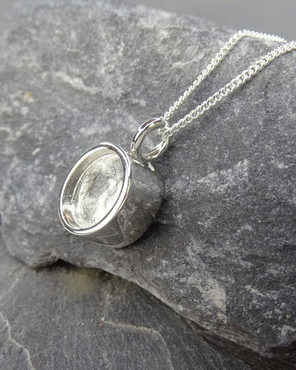 Self Fill Ashes Pendant To Fit  A 10X8 Cabochon Or Resin