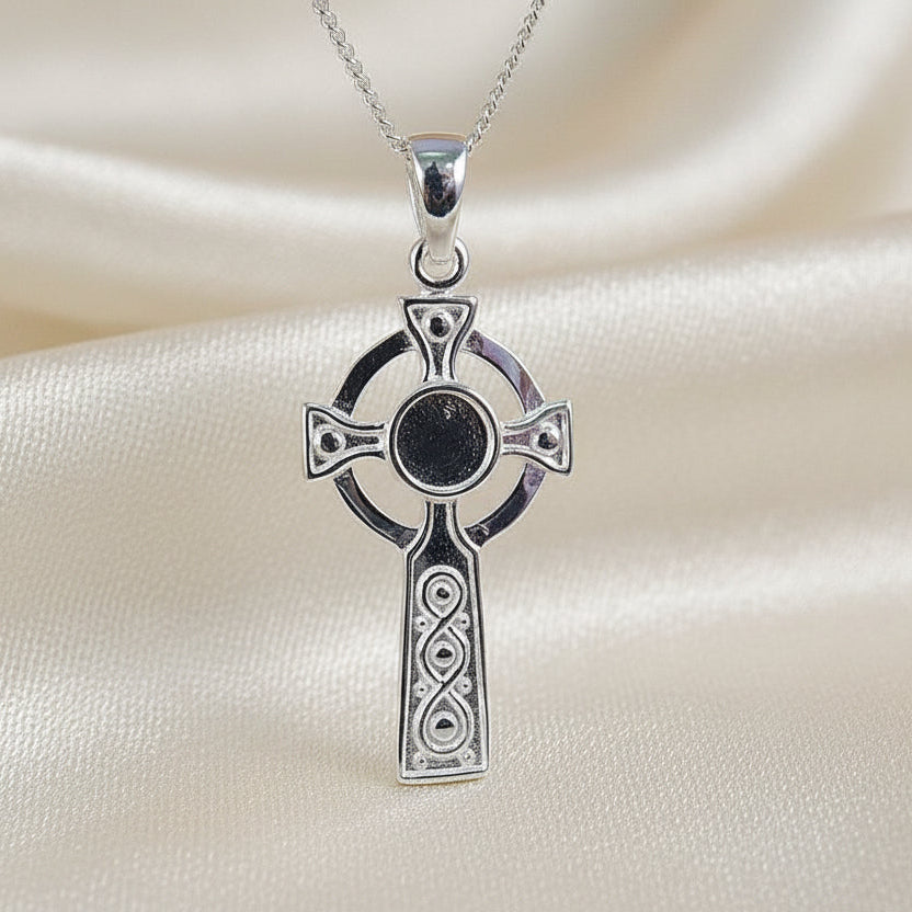 silver celtic cross blank