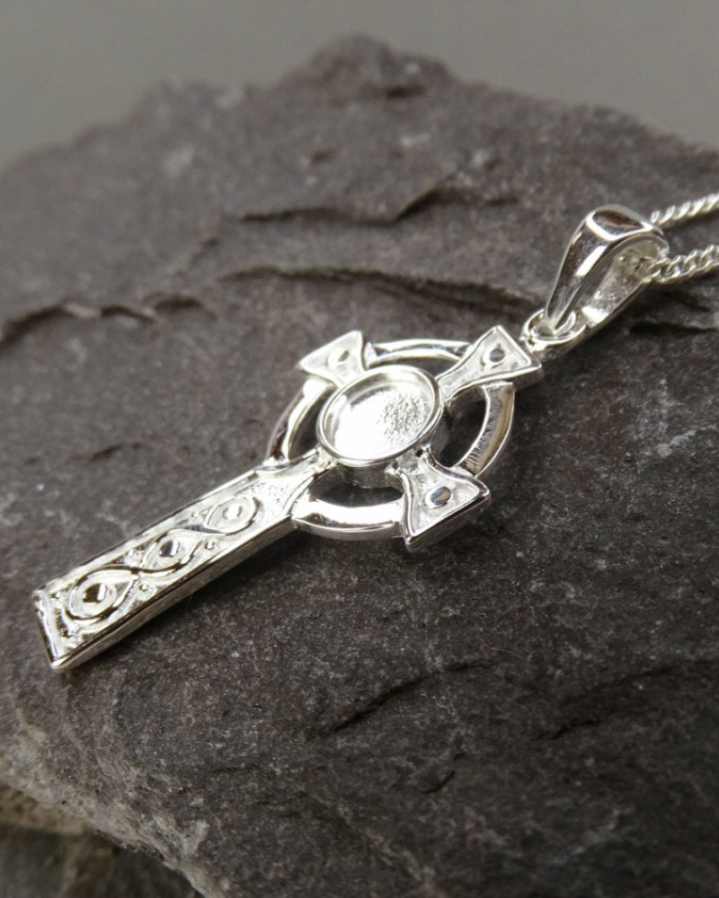 Silver 925 Cross Mount For 5mm Cabochon