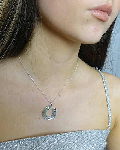 Silver Horse Shoe Pendant Blank Suitable For Resin