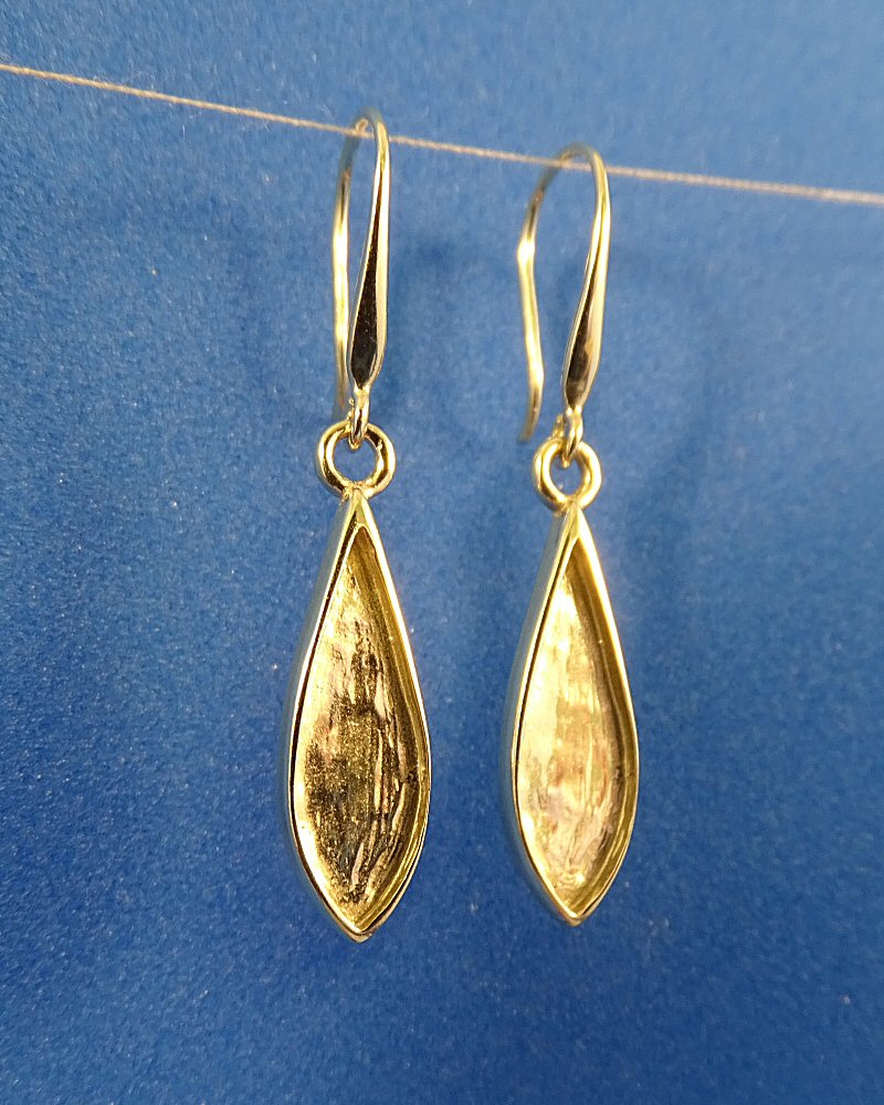 Solid Gold Teardrop Earrings