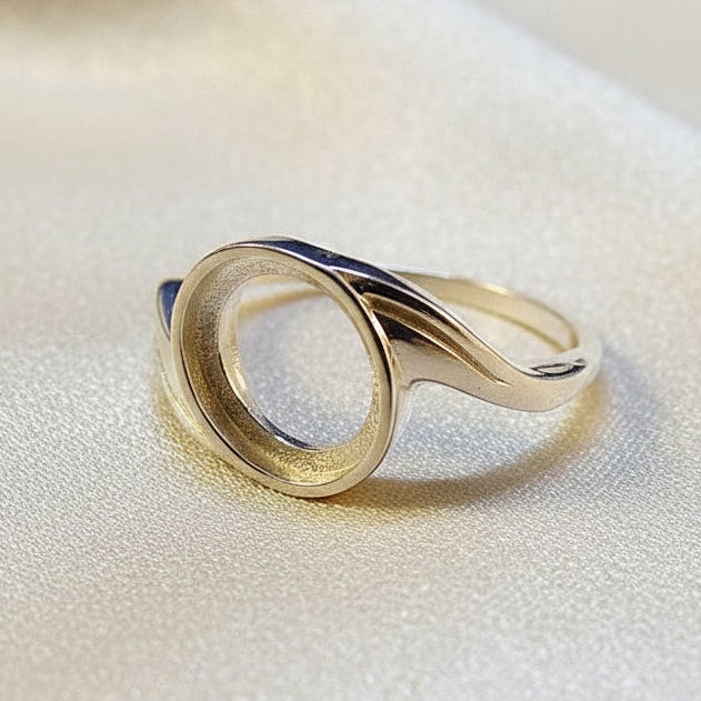 Silver Ring Mount To fit a 10x8 Cabochon