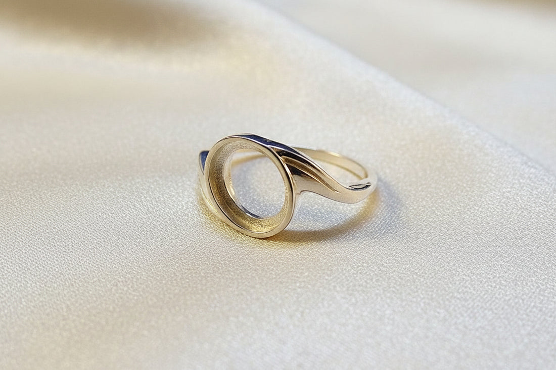 Silver Ring Mount To fit a 10x8 Cabochon