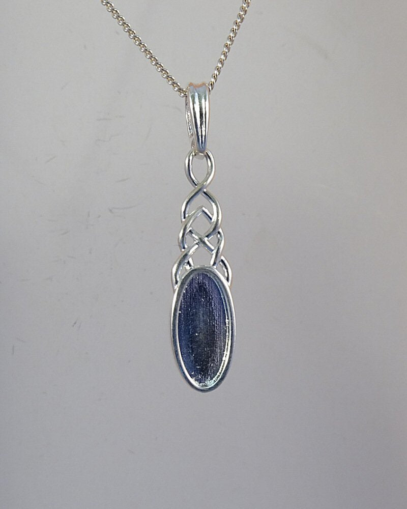 Silver Celtic Style Pendant setting Suitable For Cabochons Or Resin