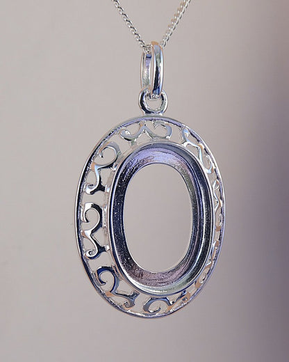 Jewellery Pendant Setting To Fit 18x13 Stone