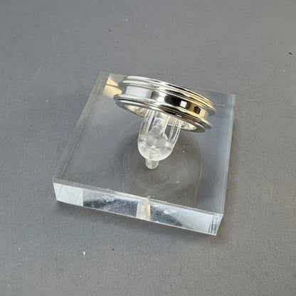 Gents Solid Silver Spinning Fidget Channel Ring