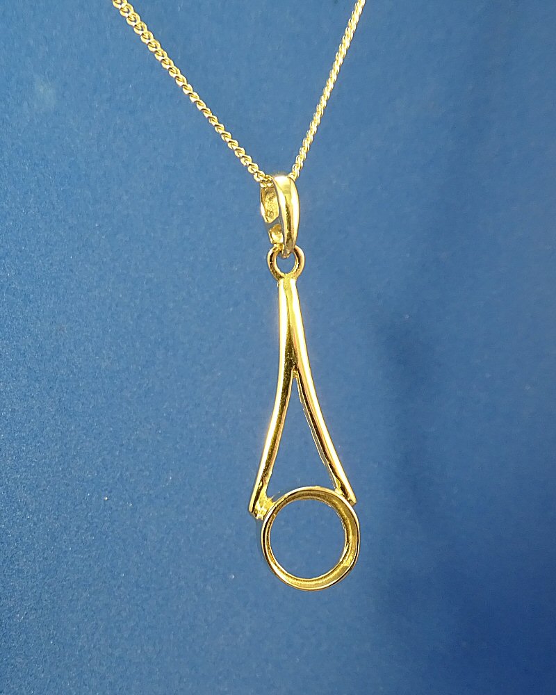 Solid Gold Pendant To Fit 8mm