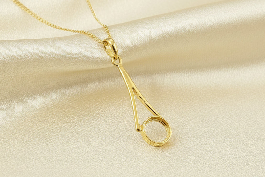 Solid Gold Pendant To Fit 8mm