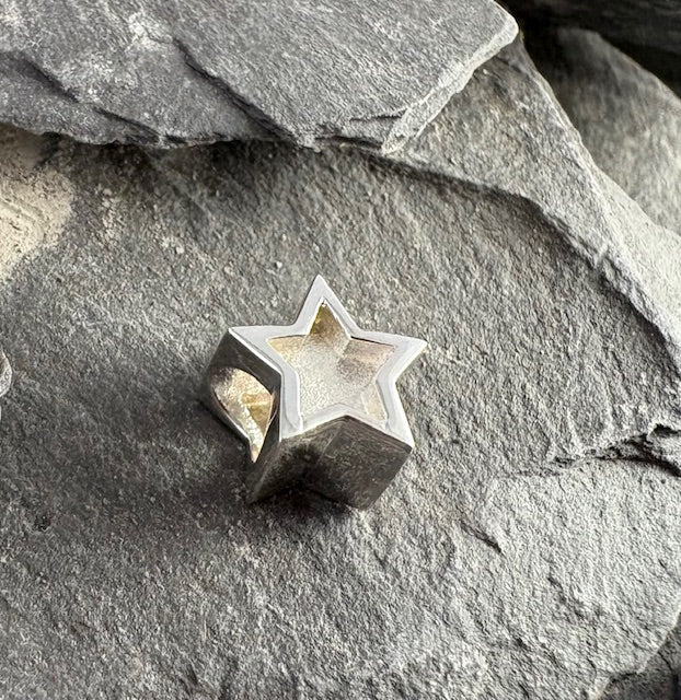 Silver Star Bangle Charm for bracelet suitable for Resin