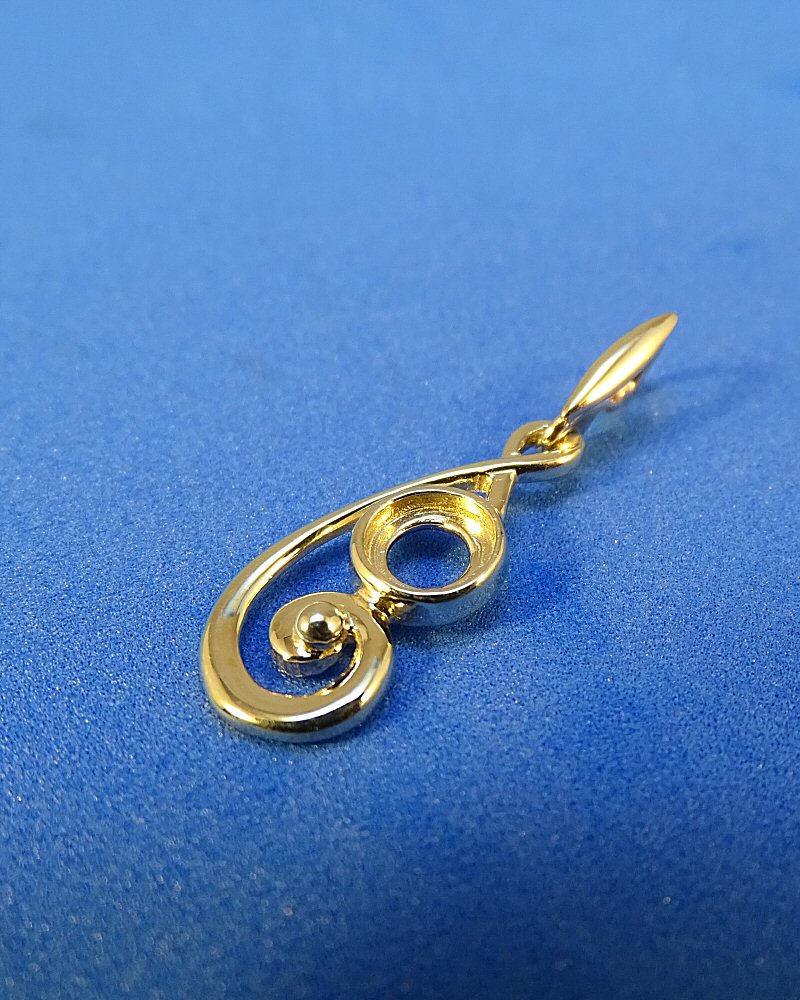 Small Gold Pendant To Fit 5mm