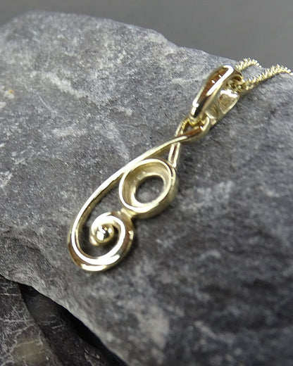 Small Gold Pendant To Fit 5mm