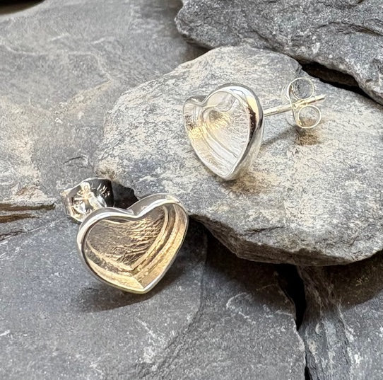Solid Silver Heart Stud Settings Suitable For Resin