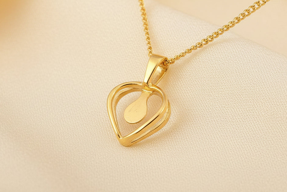 Small Solid Gold Pendant To Fit 5mm