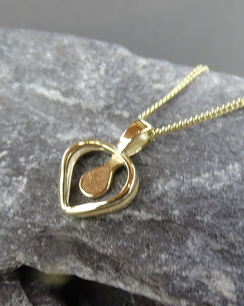 Small Solid Gold Pendant To Fit 5mm