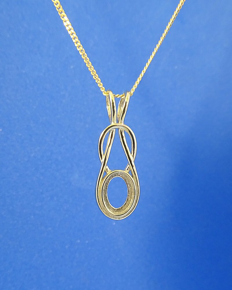 Celtic Unset 9ct gold Pendant For 8x6 Stone