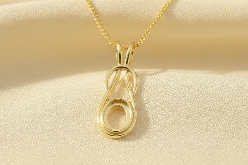 Celtic Unset 9ct gold Pendant For 8x6 Stone