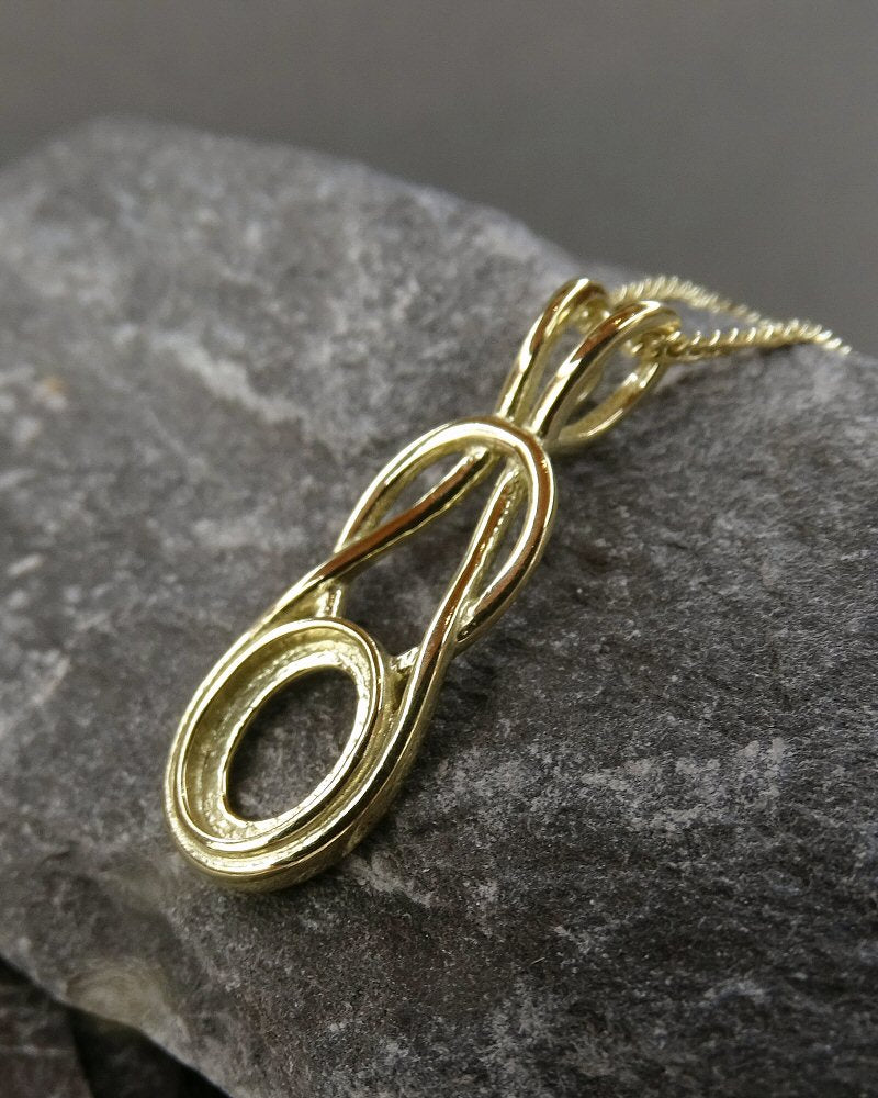 Celtic Unset 9ct gold Pendant For 8x6 Stone