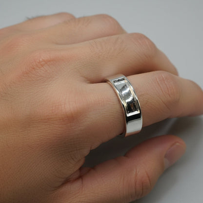 Gents Silver Ring With Channel For Resin Or Stones