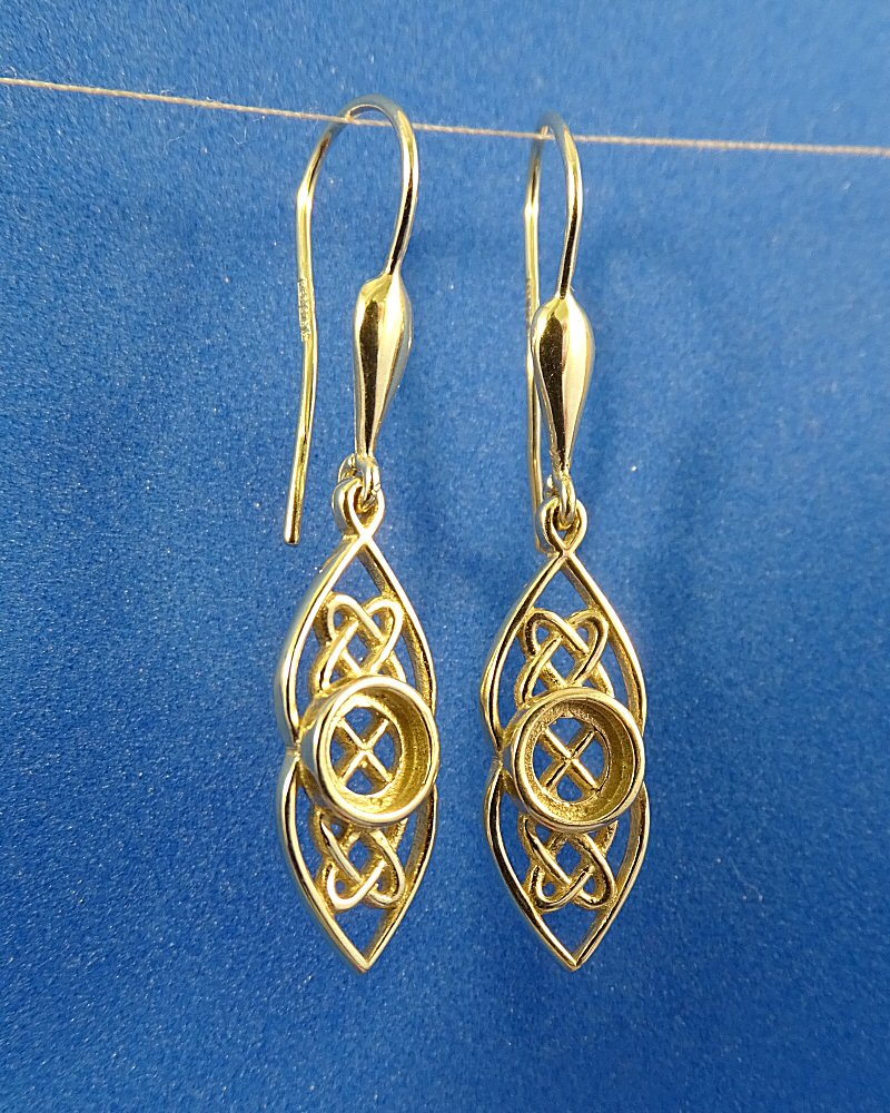 Gold Celtic Drops To Fit 5mm