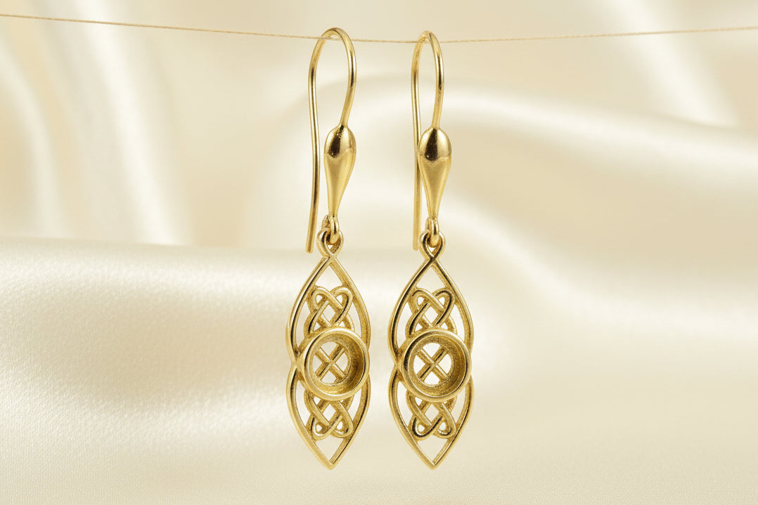 Gold Celtic Drops To Fit 5mm