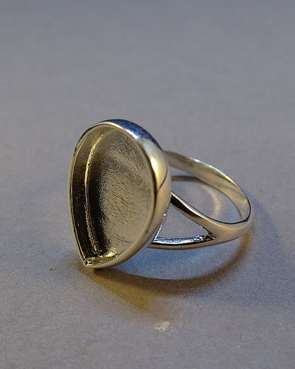 Ring Bezel For Teardrop 12X17 Stone Or Resin
