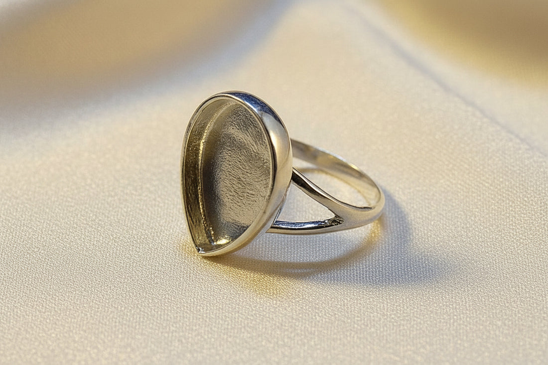 Ring Bezel For Teardrop 12X17 Stone Or Resin