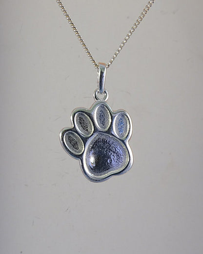 Solid Silver Dog Paw Pendant Blank Suitable For Resin