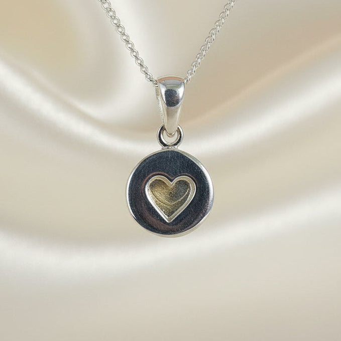 Small Silver Heart Pendant Mount