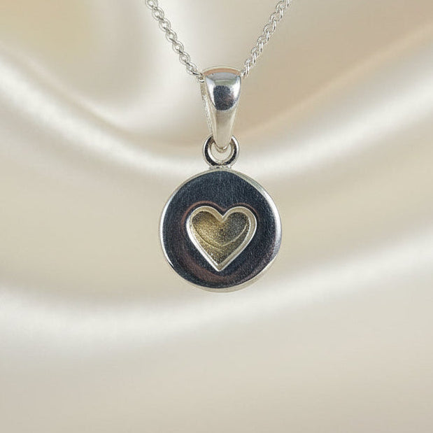 Small Silver Heart Pendant Mount