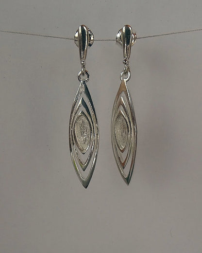 Modern Style Long Drop Earrings For Stones Or Resin