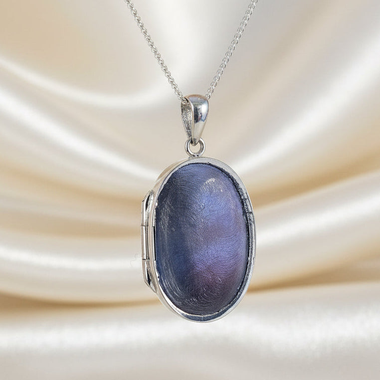 unset silver locket