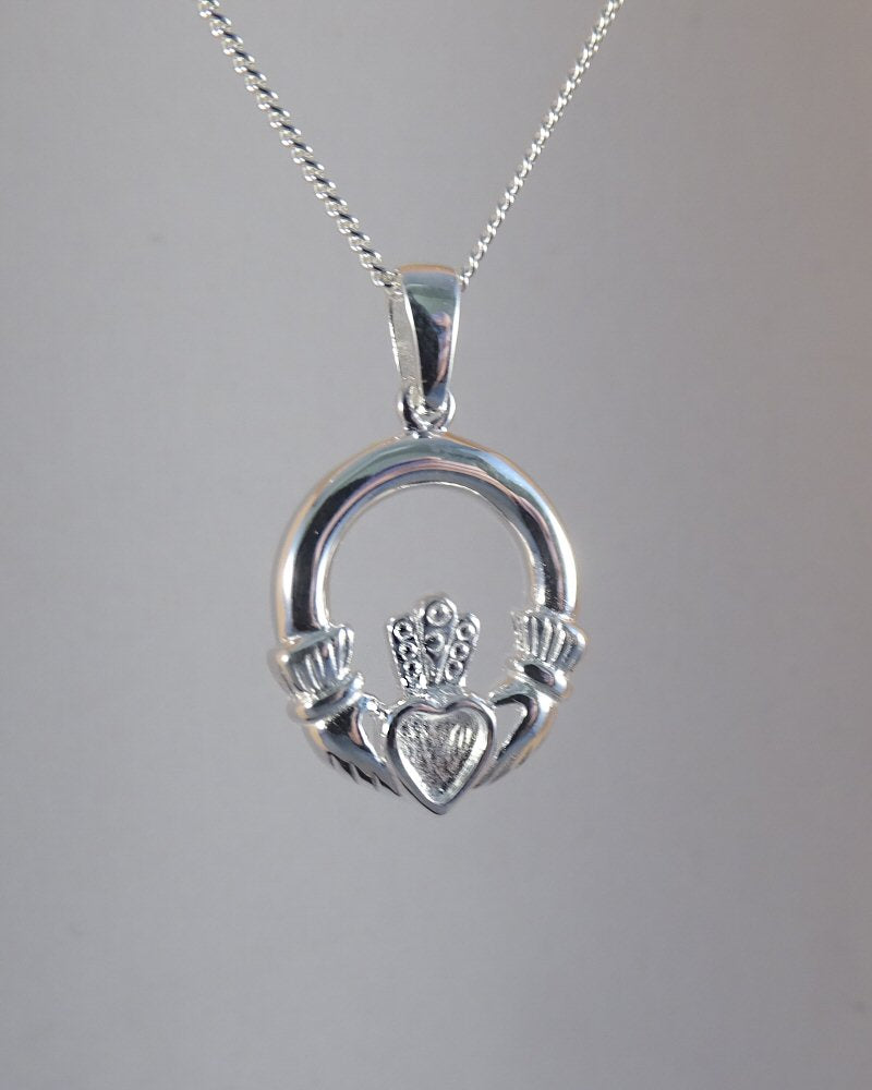 Solid Silver Claddagh Pendant Suitable For Resin