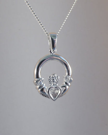 Solid Silver Claddagh Pendant Suitable For Resin