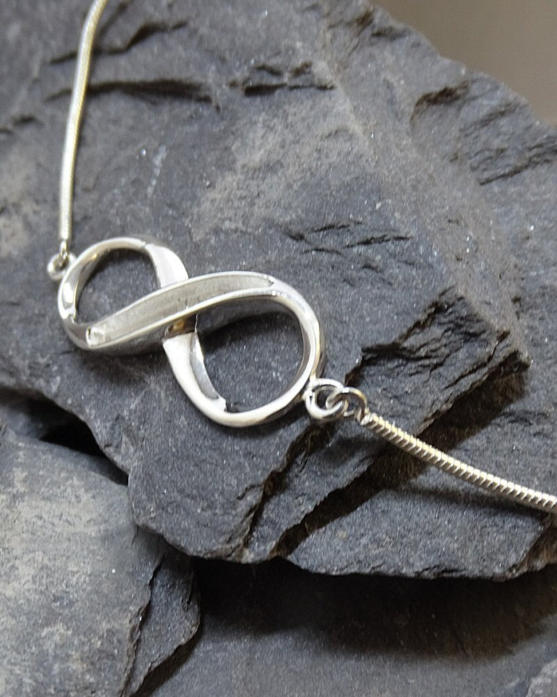 Silver Infinity Bracelet Ready for Resin
