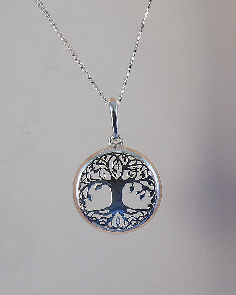 Silver Tree Of Life Pendant For 15mm Cabochon