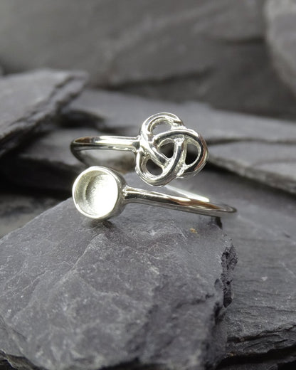 Adjustable Celtic Ring Ready To Fit 4mm