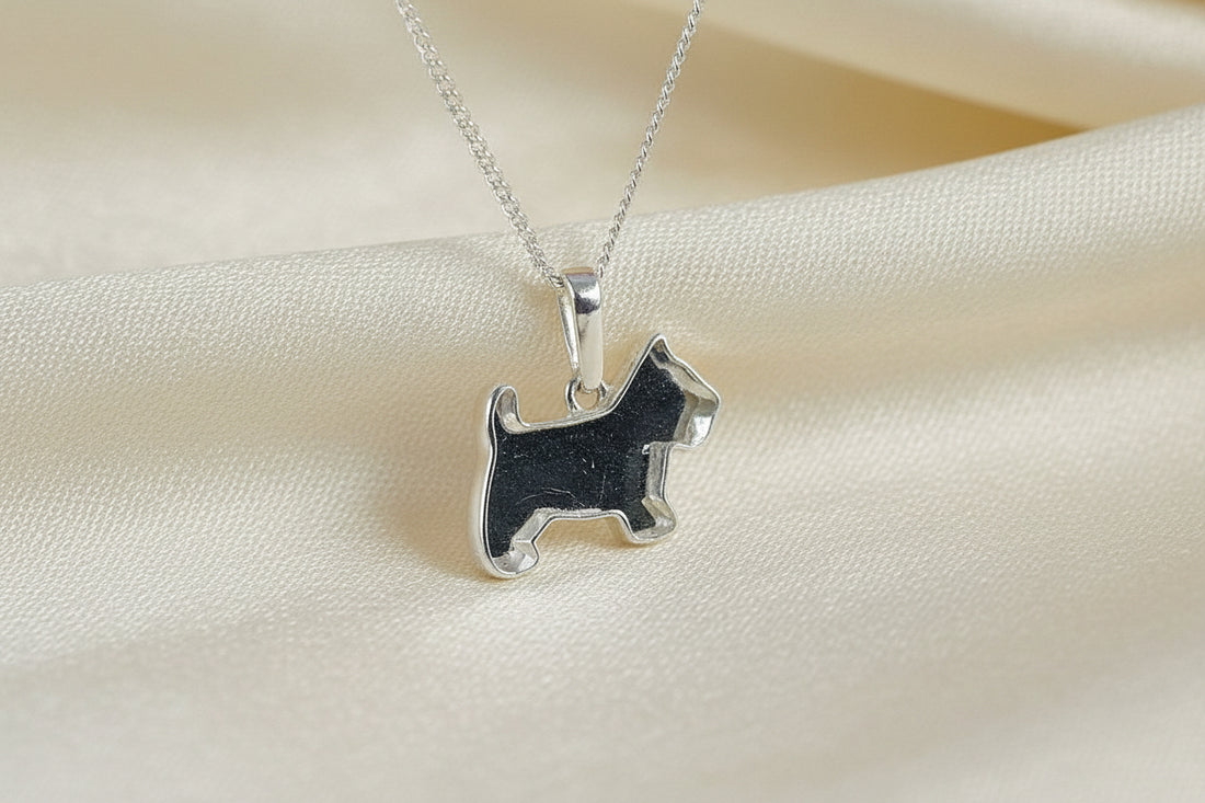 Silver Dog Pendant Suitable For Resin And Ashes