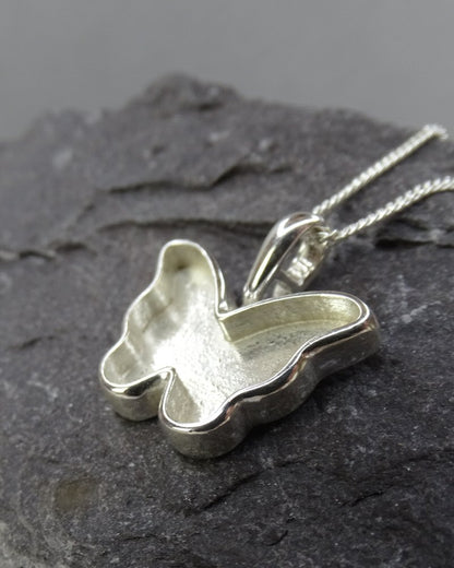 Solid Silver Butterfly Pendant  Blank Suitable For Resin