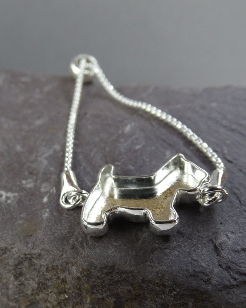 Solid Silver Dog Bracelet Great With Resin