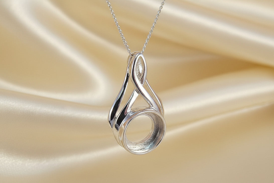 silver pendant to fit 8mm stone