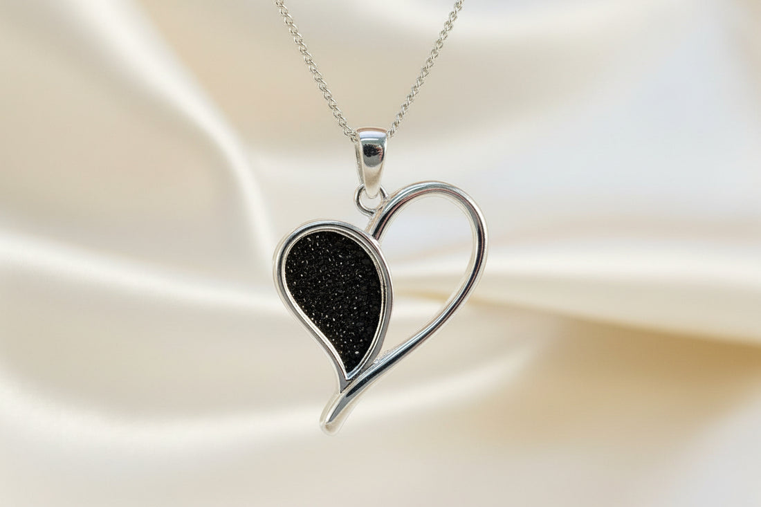 silver 925 heart endant perfect for resin