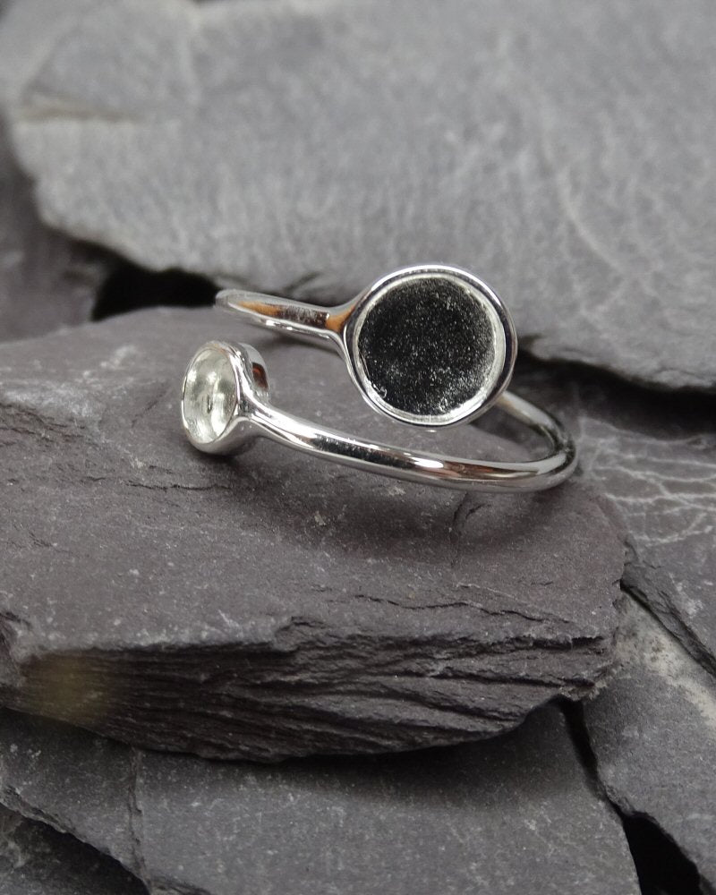 Two Stone Adjustable Ring 6mm &amp; 4mm