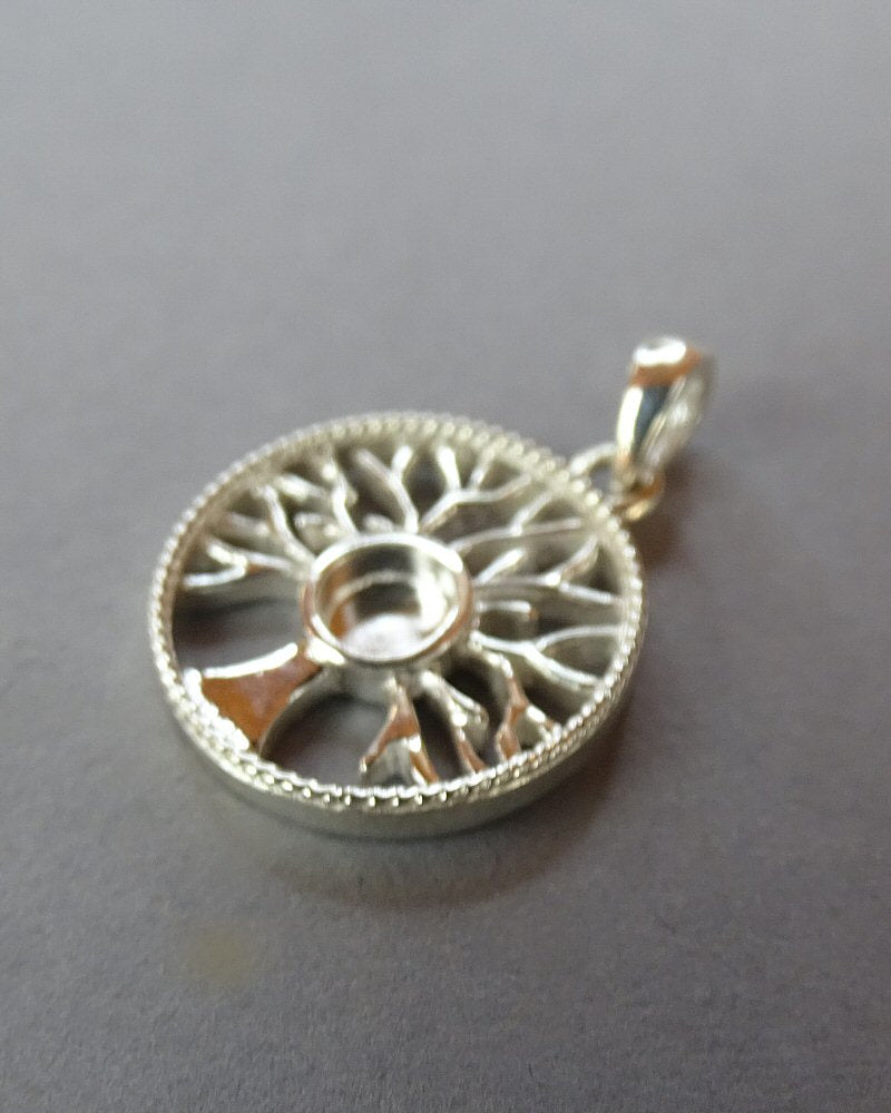 Silver Tree Of Life To Fit 5MM Cabochon Or Resin