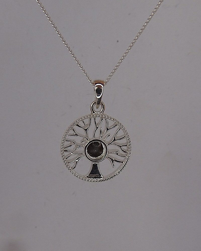 Silver Tree Of Life To Fit  5MM Cabochon  Or Resin