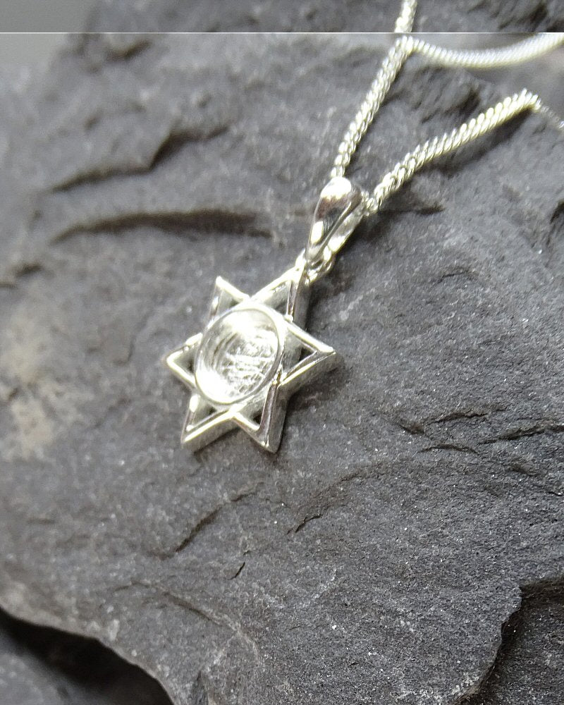 Solid Silver Six Pointed Star Suitable for Cabochon Or Resin