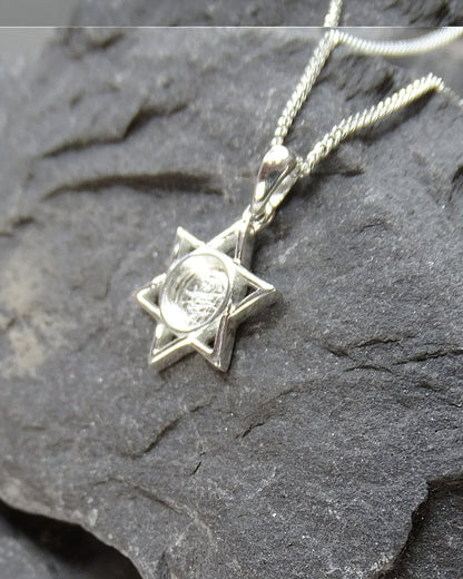 Solid Silver Six Pointed Star Suitable for Cabochon Or Resin