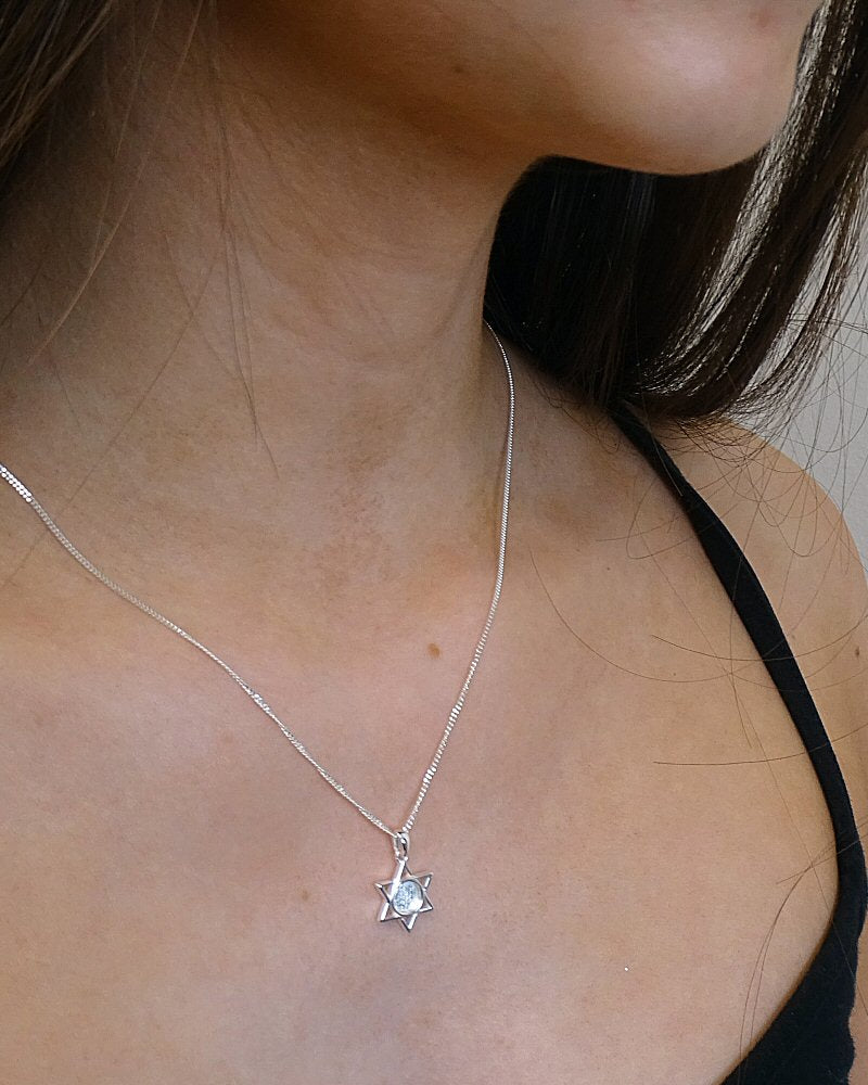 Solid Silver Six Pointed Star Suitable for Cabochon Or Resin