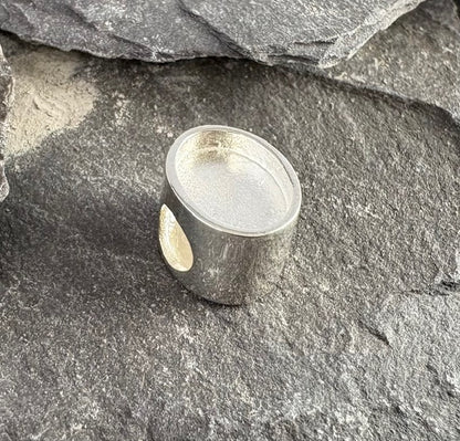 Silver Bangle Charm for  10x8 cabochon or Suitable For Resin