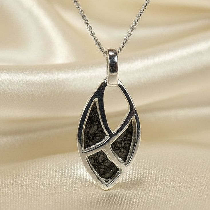 Fancy solid silver three section pendant mount for resin