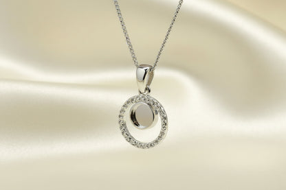 Round cz pendant setting for 5mm cabochon or resin